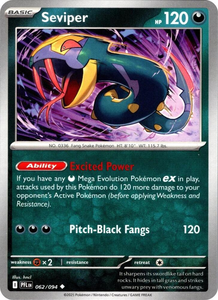 Seviper 062/094 (ME02: Phantasmal Flames) 