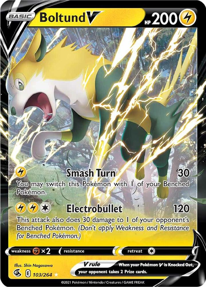 Boltund V 103/264 (SWSH08: Fusion Strike)  - Holofoil