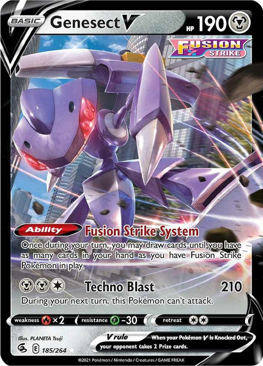 Genesect V 185/264 (SWSH08: Fusion Strike)  - Holofoil