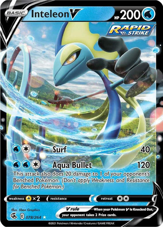 Inteleon V 078/264 (SWSH08: Fusion Strike)  - Holofoil