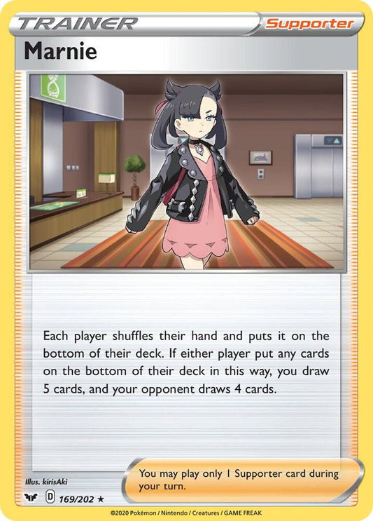 Marnie 169/202 (SWSH01: Sword & Shield Base Set)  - Holofoil