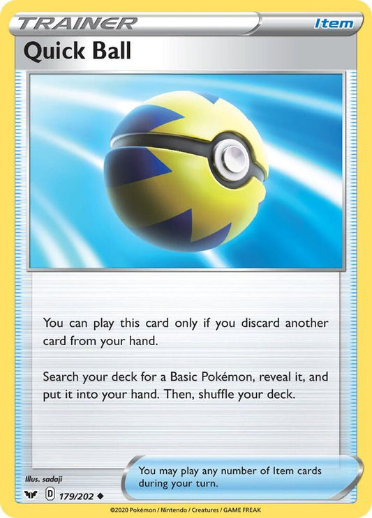 Quick Ball 179/202 (SWSH01: Sword & Shield Base Set) 