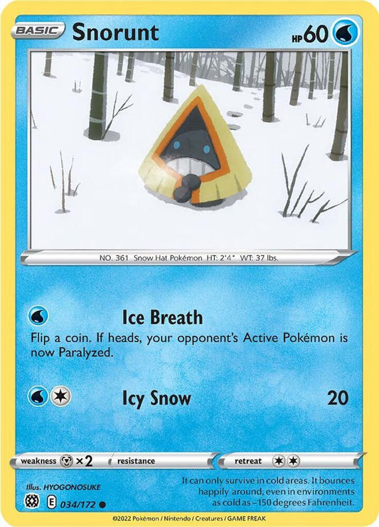 Snorunt 034/172 (SWSH09: Brilliant Stars) 