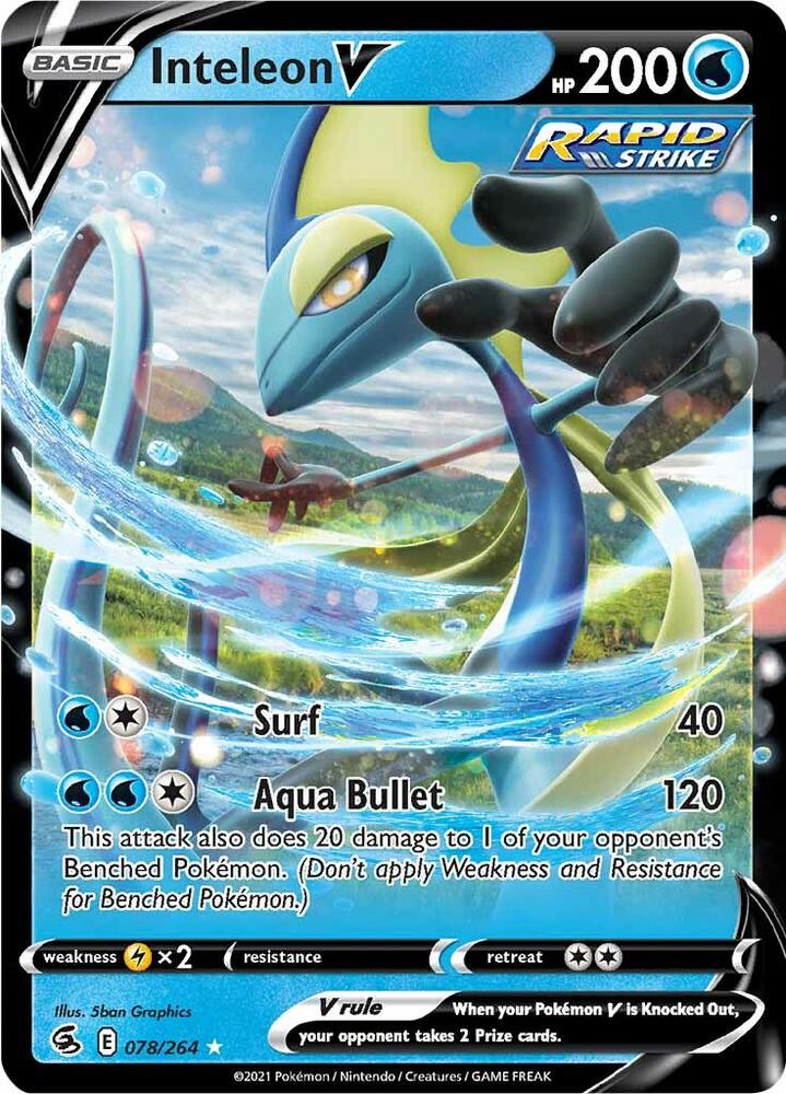 Inteleon V 078/264 (SWSH08: Fusion Strike)  - Holofoil