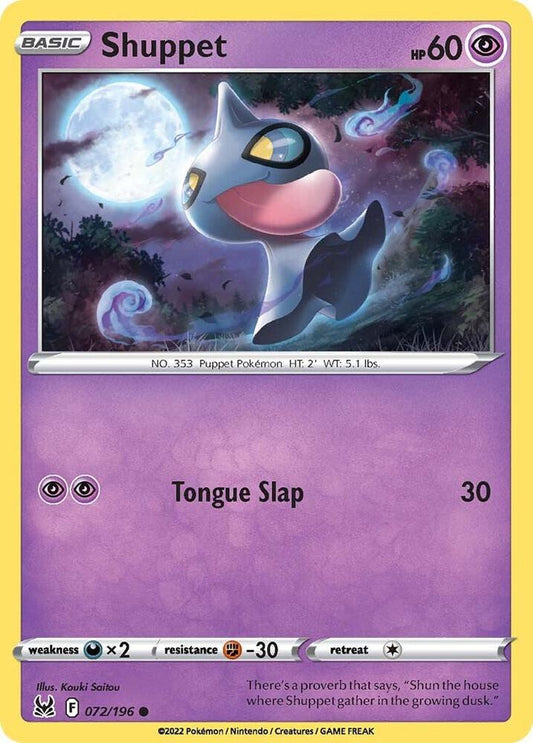 Shuppet 072/196 (SWSH11: Lost Origin) 