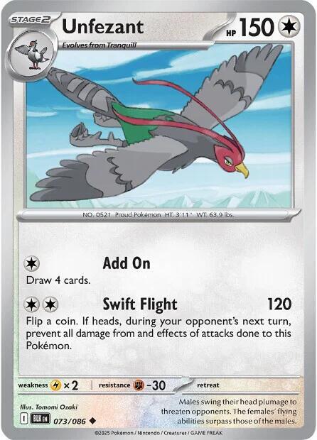 Unfezant 073/086 (SV: Black Bolt) 