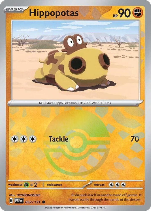 Hippopotas 052/131 (SV: Prismatic Evolutions)  - Poke Ball Holofoil
