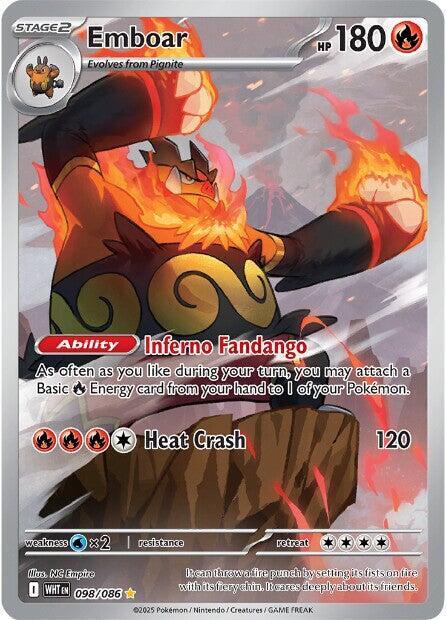 Emboar 098/086 098/086 (SV: White Flare)  - Holofoil