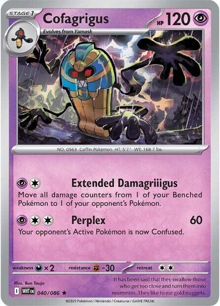Cofagrigus 040/086 (SV: White Flare)  - Holofoil