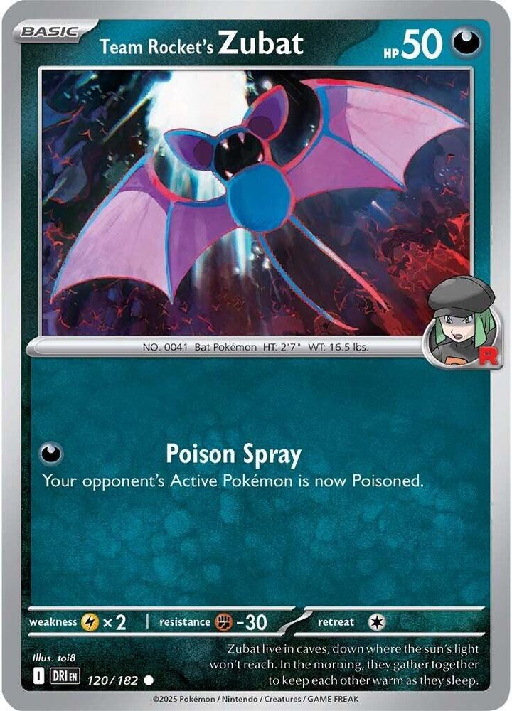Team Rocket's Zubat 120/182 (SV10: Destined Rivals) 