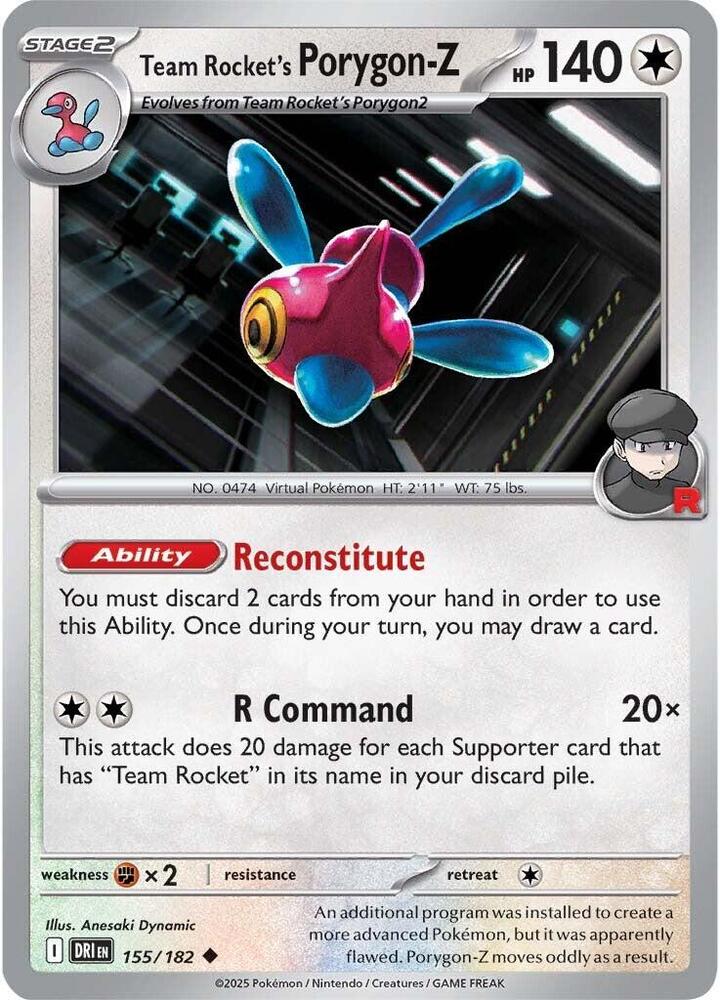 Team Rocket's Porygon-Z 155/182 (SV10: Destined Rivals) 