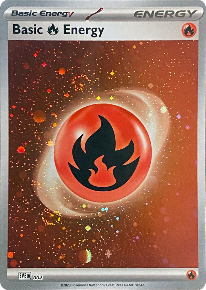 Basic Fire Energy 002 (SVE: Scarlet & Violet Energies)  - Cosmo Holofoil