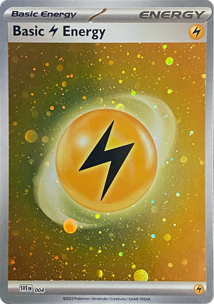 Basic Lightning Energy 004 (SVE: Scarlet & Violet Energies)  - Cosmo Holofoil