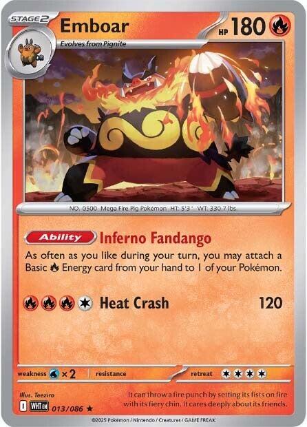Emboar 013/086 (SV: White Flare)  - Holofoil