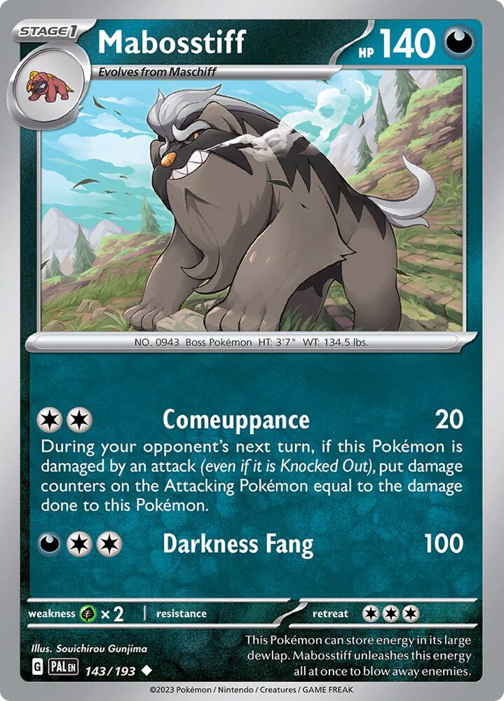 Mabosstiff 143/193 (SV02: Paldea Evolved) 