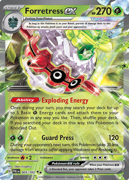 Forretress ex 005/193 (SV02: Paldea Evolved)  - Holofoil