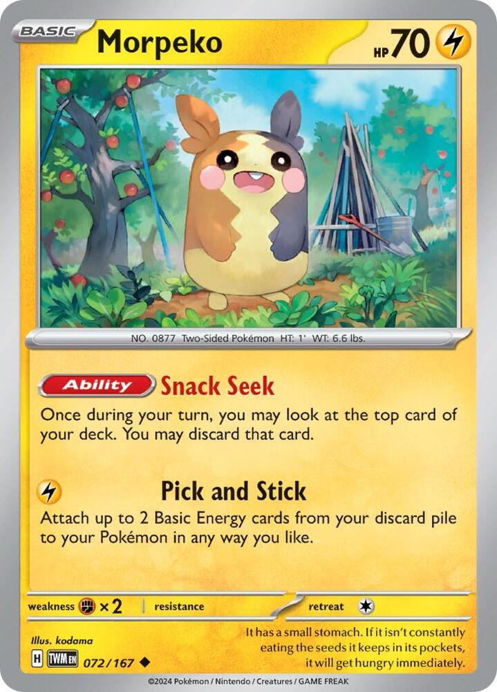 Morpeko 072/167 (SV06: Twilight Masquerade) 