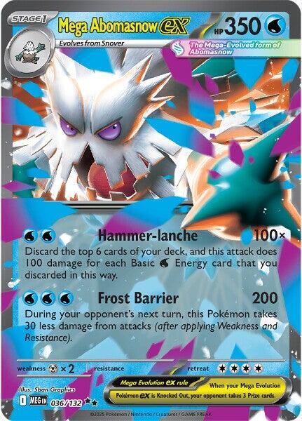 Mega Abomasnow ex 036 132 036/132 (ME01: Mega Evolution)  - Holofoil