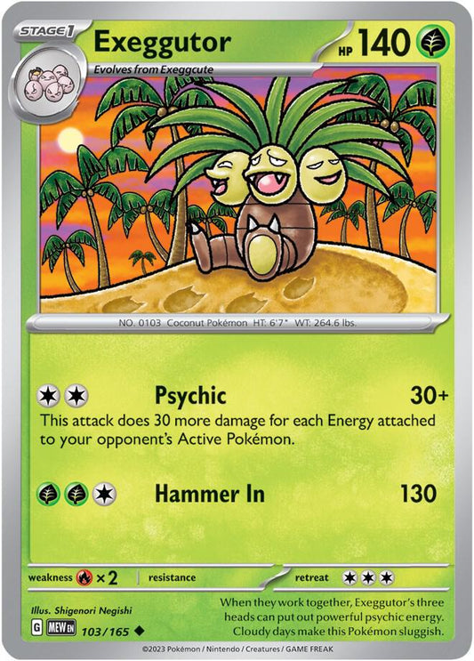 Exeggutor 103/165 (SV: Scarlet & Violet 151) 