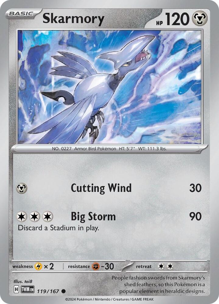 Skarmory 119/167 (SV06: Twilight Masquerade) 