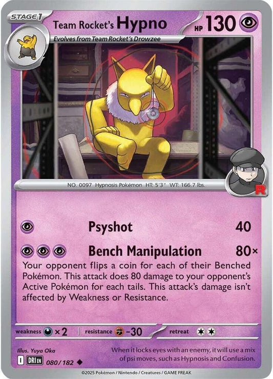 Team Rocket's Hypno 080/182 (SV10: Destined Rivals) 