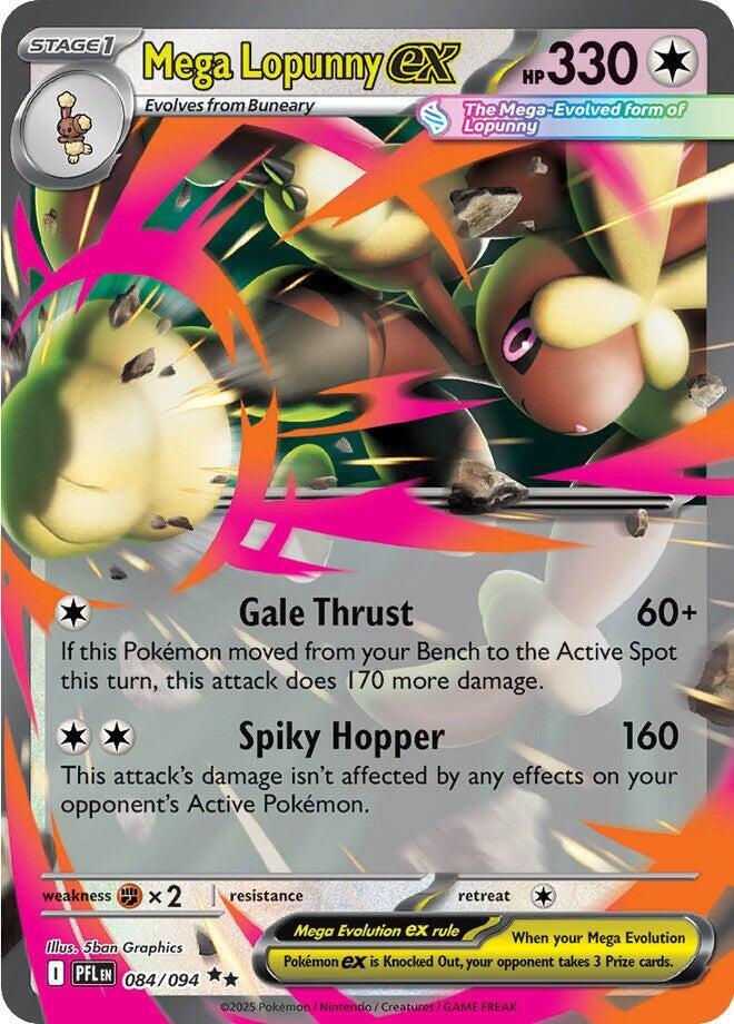 Mega Lopunny ex 084/094 (ME02: Phantasmal Flames)  - Holofoil