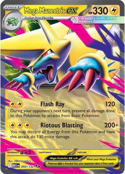 Mega Manectric ex 050 132 050/132 (ME01: Mega Evolution)  - Holofoil