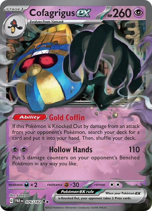 Cofagrigus ex 076/182 (SV04: Paradox Rift)  - Holofoil