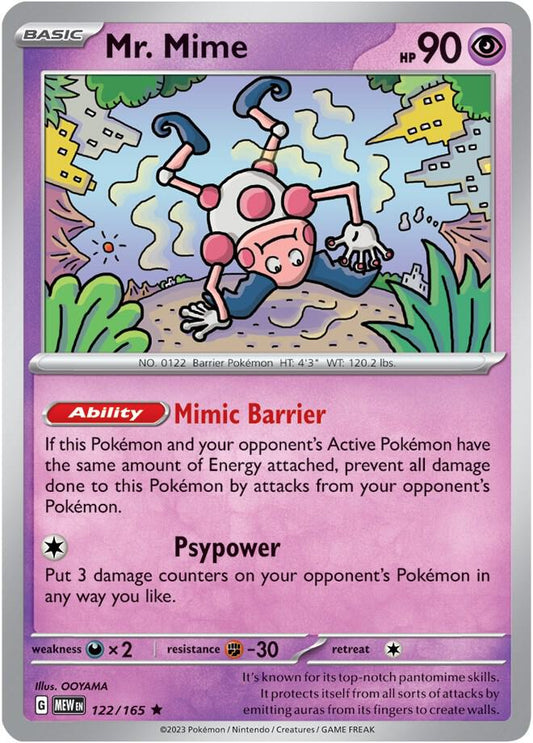 Mr. Mime 122/165 (SV: Scarlet & Violet 151)  - Holofoil