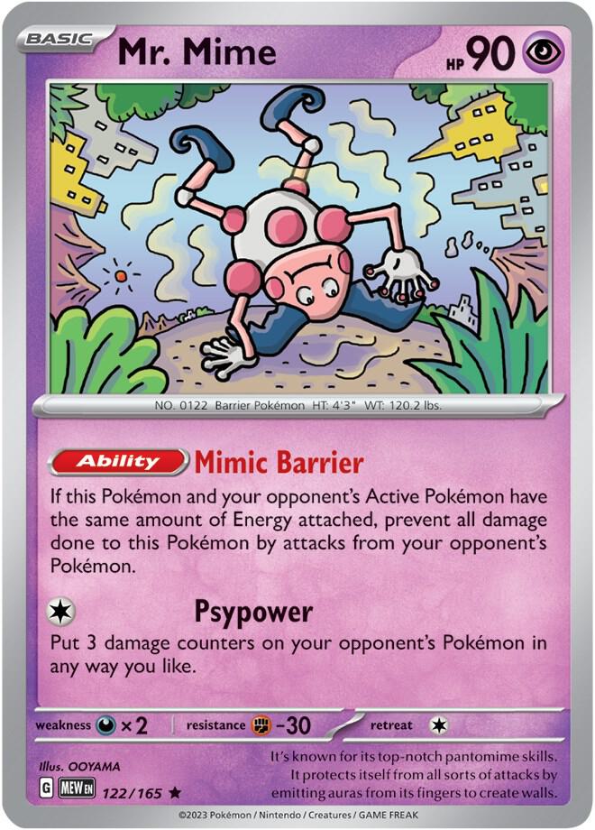 Mr. Mime 122/165 (SV: Scarlet & Violet 151)  - Holofoil
