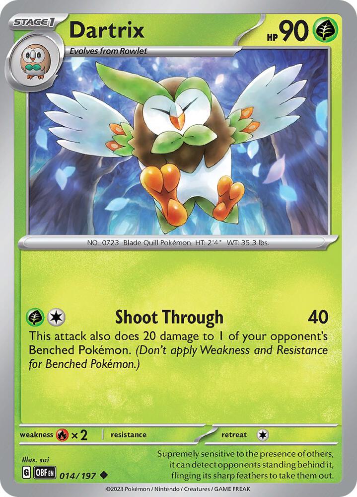 Dartrix 014/197 (SV03: Obsidian Flames) 