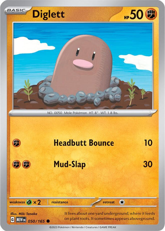 Diglett 050/165 (SV: Scarlet & Violet 151) 