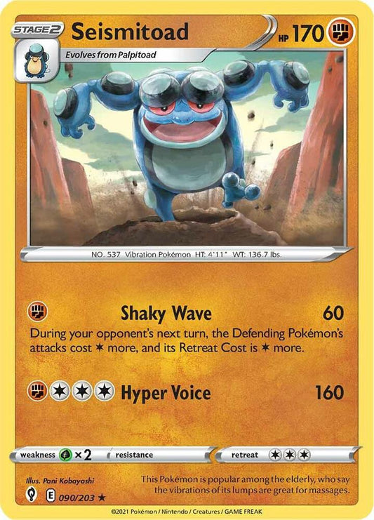 Seismitoad 090/203 (SWSH07: Evolving Skies) 