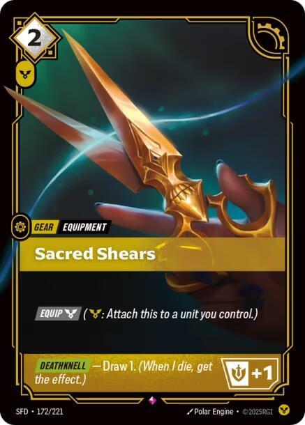 Sacred Shears 172/221 (Spiritforged)  - Foil