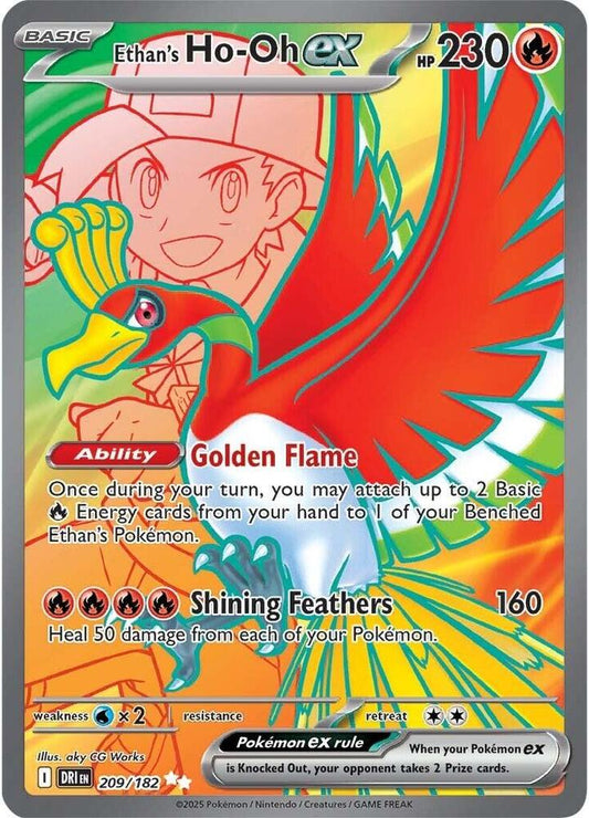 Ethan's Ho-Oh ex 209/182 (SV10: Destined Rivals)  - Holofoil