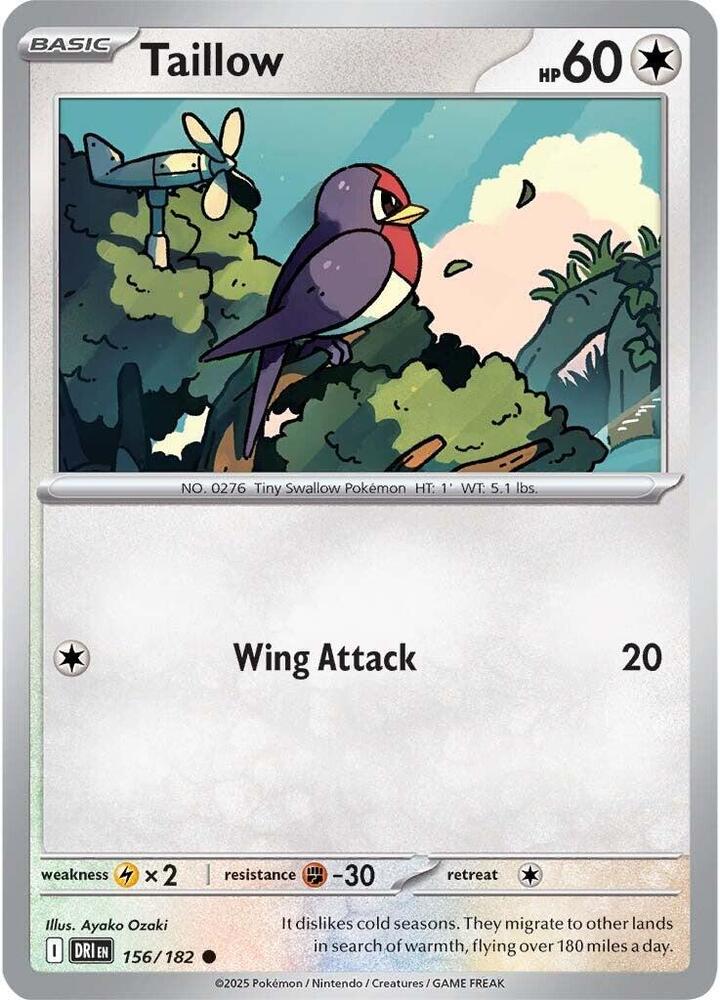 Taillow 156/182 (SV10: Destined Rivals) 