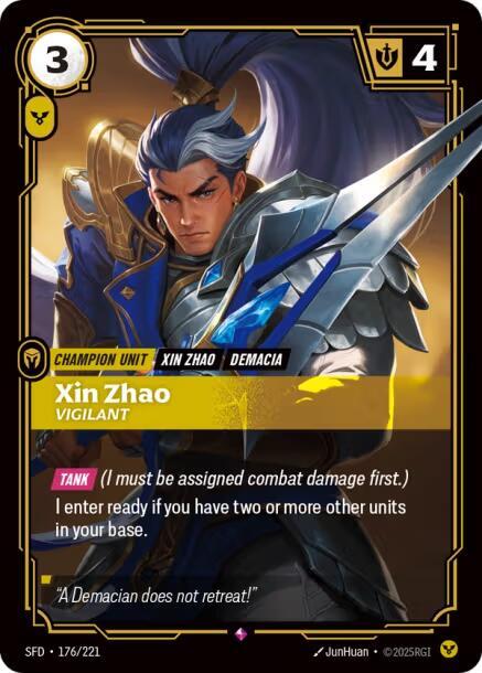 Xin Zhao - Vigilant 176/221 (Spiritforged)  - Foil