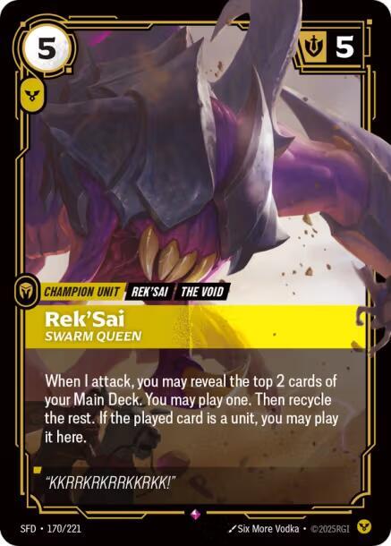Rek'Sai - Swarm Queen 170/221 (Spiritforged)  - Foil