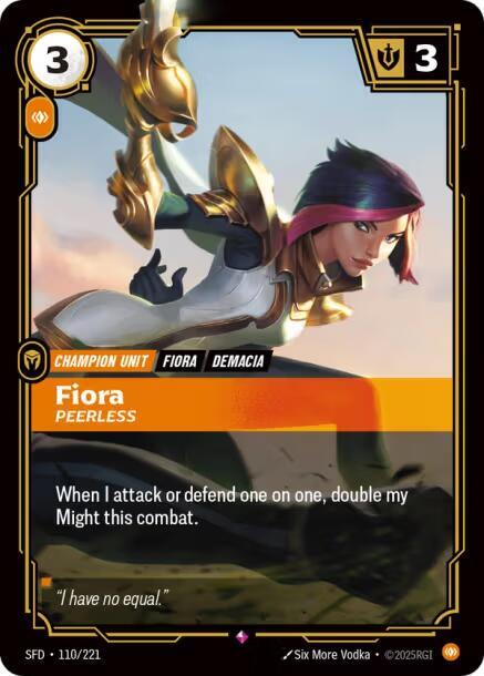 Fiora - Peerless 110/221 (Spiritforged)  - Foil