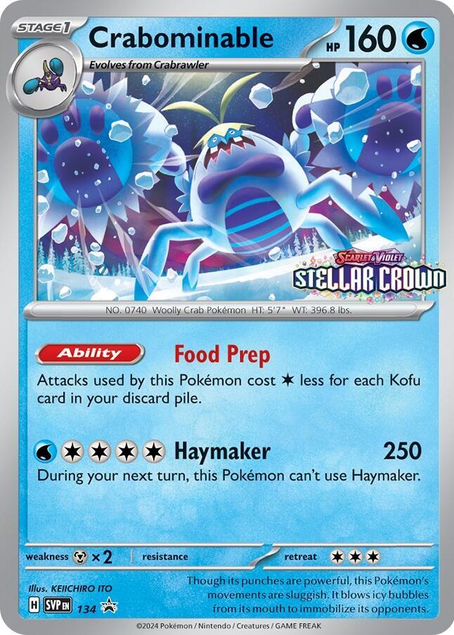 Crabominable 134 134/142 (SV: Scarlet & Violet Promo Cards)  - Holofoil