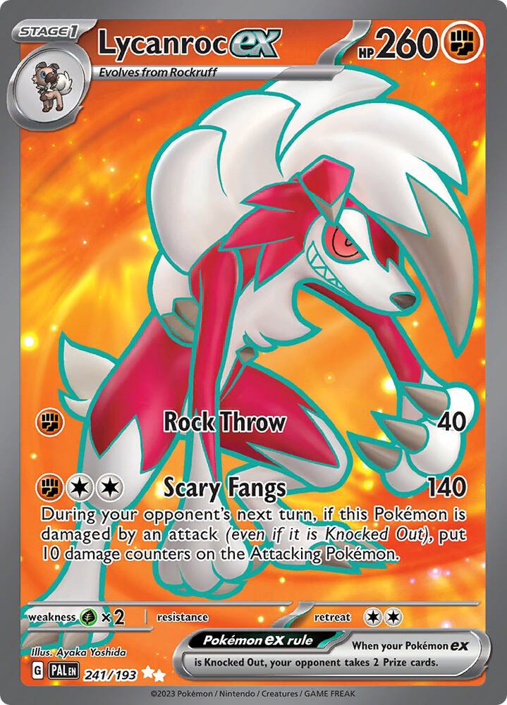 Lycanroc ex 241/193 (SV02: Paldea Evolved)  - Holofoil