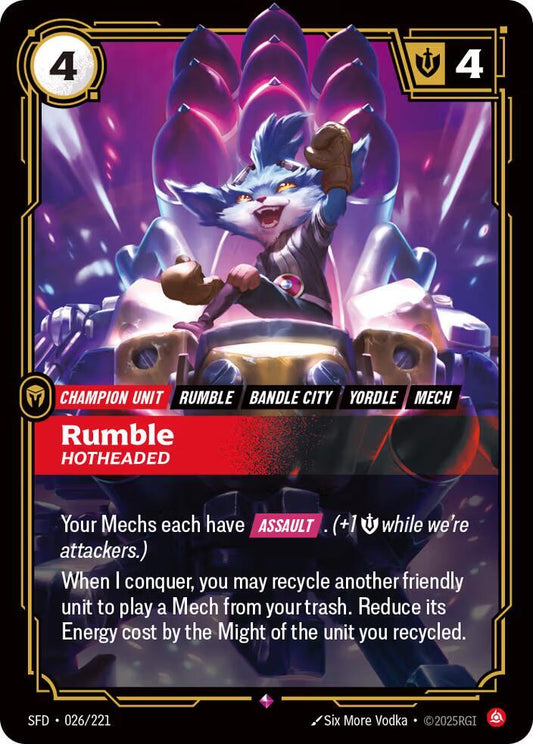 Rumble - Hotheaded 26/221 (Spiritforged)  - Foil