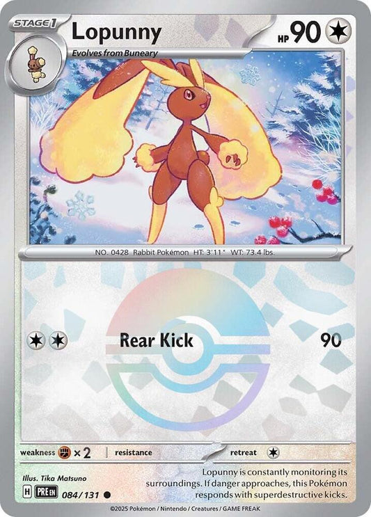 Lopunny 084/131 (SV: Prismatic Evolutions)  - Poke Ball Holofoil