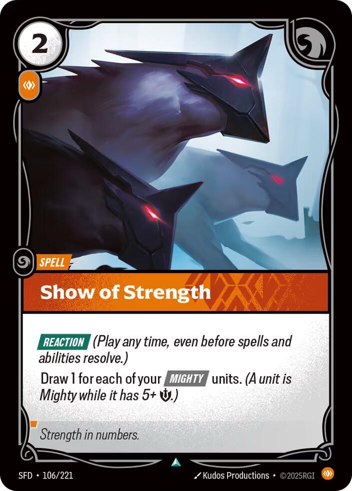 Show of Strength 106/221 (Spiritforged)  - Foil