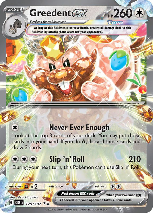 Greedent ex 179/197 (SV03: Obsidian Flames)  - Holofoil