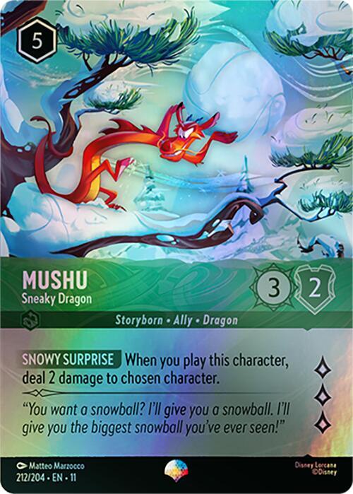 Mushu, Sneaky Dragon 212/204 (Winterspell)  - Holofoil