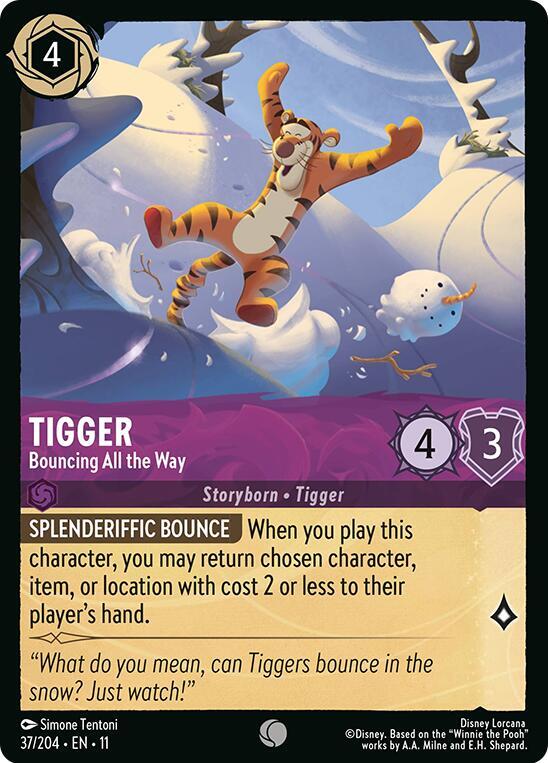 Tigger Bouncing All the Way 37/204 (Winterspell) 