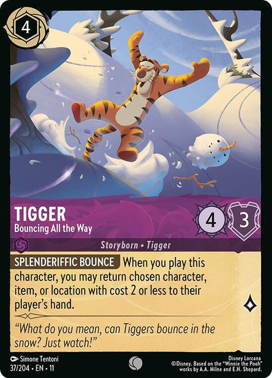 Tigger Bouncing All the Way 37/204 (Winterspell) 