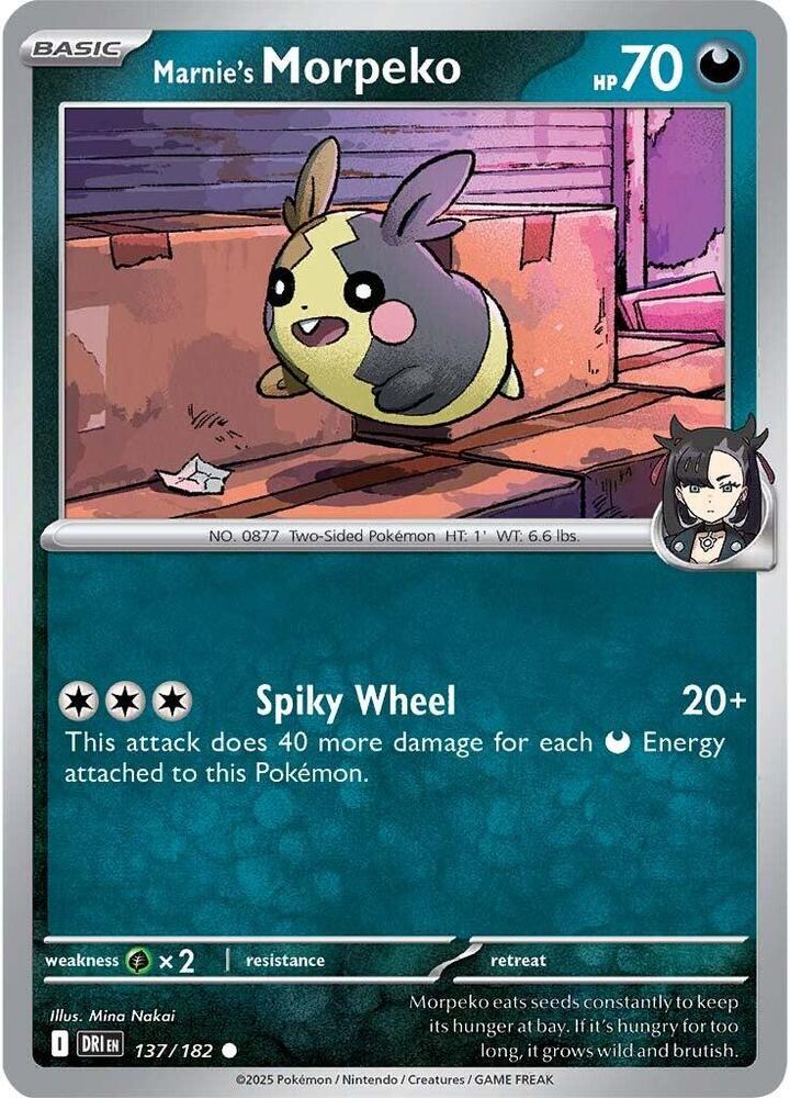 Marnie's Morpeko 137/182 (SV10: Destined Rivals) 
