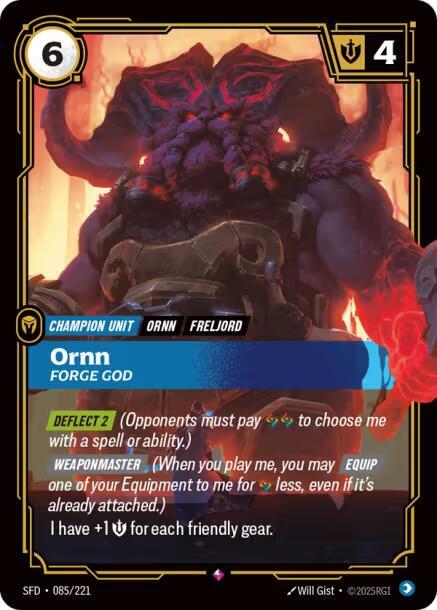 Ornn - Forge God 085/221 (Spiritforged)  - Foil